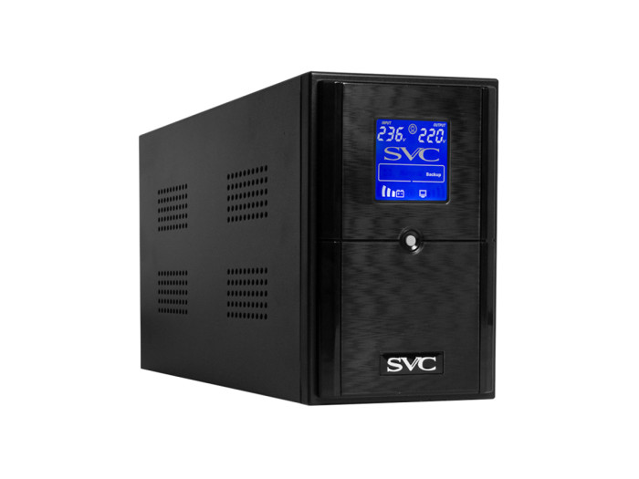 UPS SVC V-1200-L-LCD, AVR, 1200VA/720W, 12V/7Ah*2, (3) Schuko