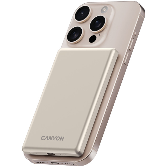 CANYON power bank OnPower 505 slim Magnetic 5000 mAh PD20W Beige