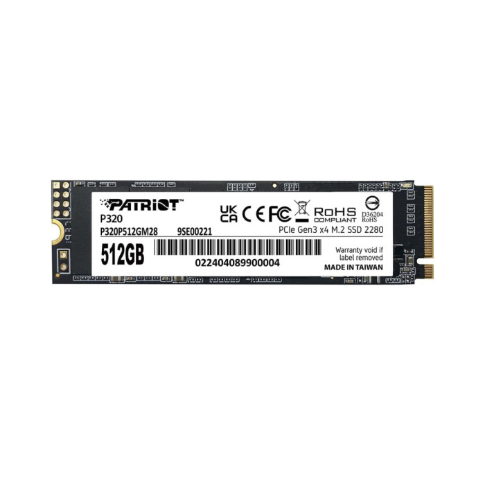 SSD M.2 PCIe  512 GB Patriot P320, P320P512GM28, PCIe Gen3 x4