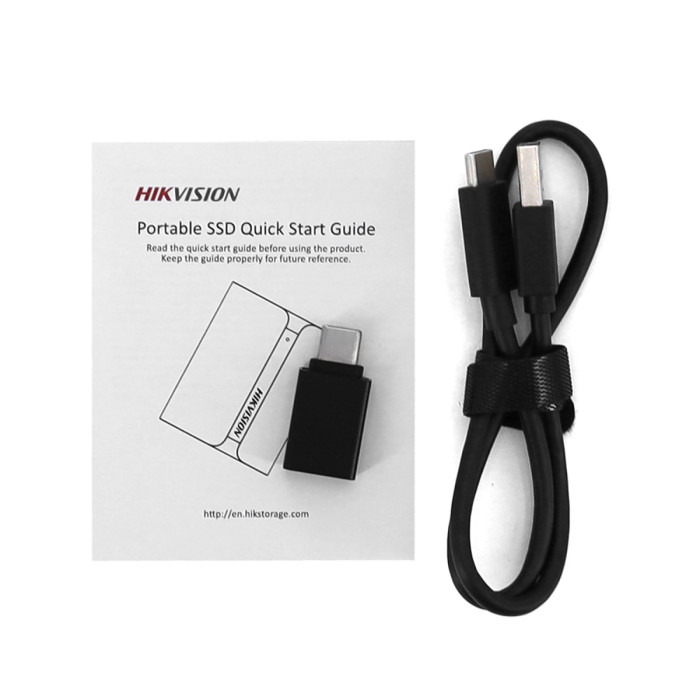 SSD USB 2 TB Hikvision, HS-ESSD-T300S/2T/Black, USB 3.2 + Type-C, black