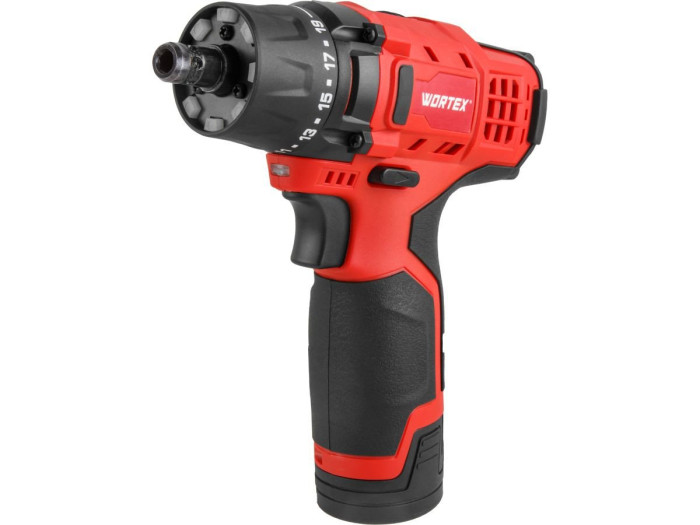 Аккум. дрель-шуруповерт WORTEX BD 1215 LiSET в чем. 12 В, 30 Н*м, 2х1.5 А*ч, БЗП 10 мм
