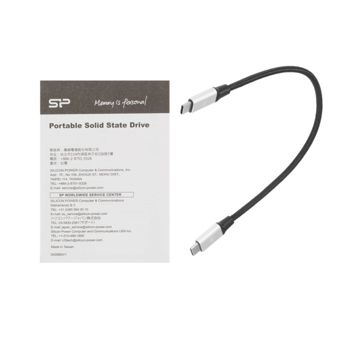 SSD USB 1 TB Silicon Power, PX10, SP010TBPSDPX10CK, USB 3.2, black