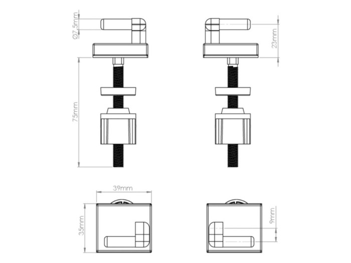 Крепеж для сиденья унитаза Shell, AV Engineering
