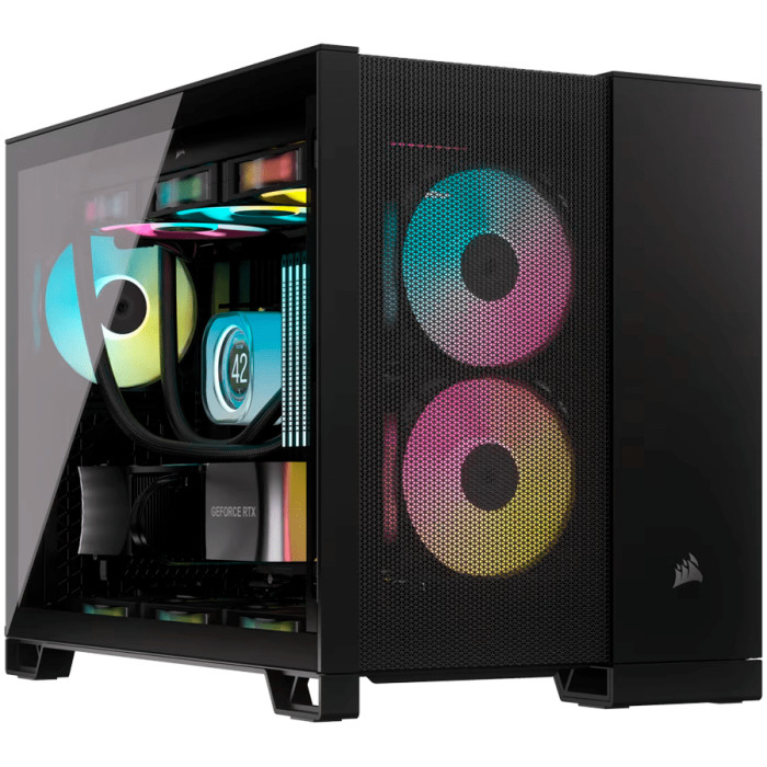 Carcasa Corsair 2500D AIRFLOW, Tempered Glass,Micro-ATX, Negru
