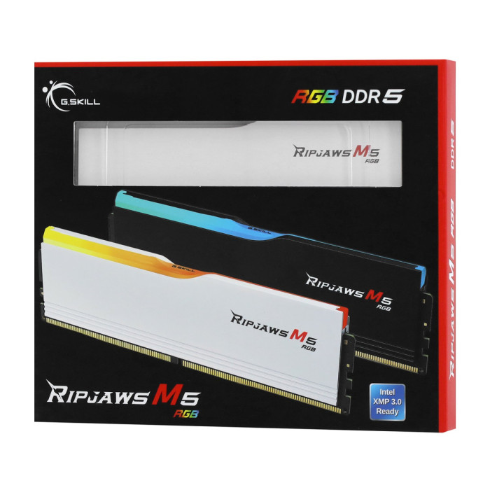 DIMM DDR5 32 GB kit <6400MHz> G.Skill RipJaws M5 RGB, F5-6400J3648F16GX2-RM5RW, (2x16G),36-48-48-102