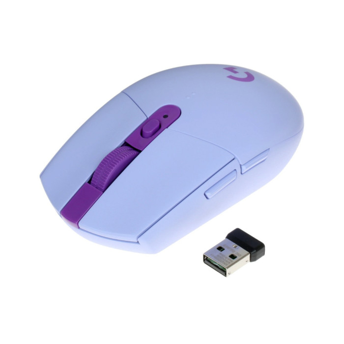 Mouse Logitech G305,[910-006022] Wireless optical, 6 buttons, 200-12000dpi, USB, Violet