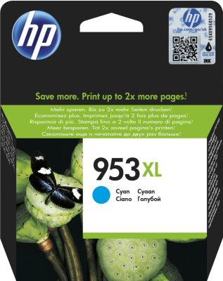 HP 953XL High Yield Cyan Original Ink Cartridge для HP OfficeJet Pro 7700, 8200, 8700 series