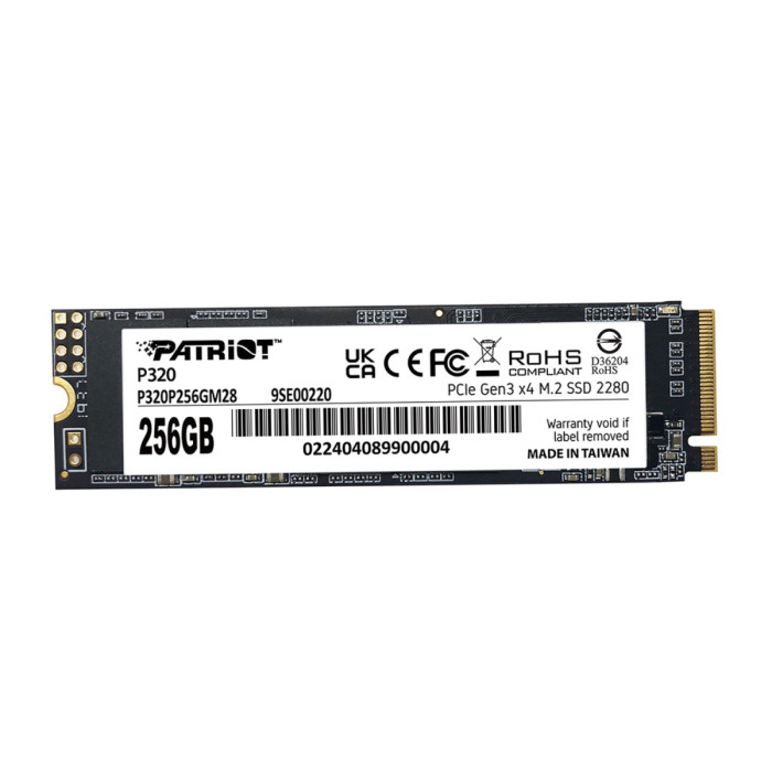 SSD M.2 PCIe  256 GB Patriot P320, P320P256GM28, PCIe Gen3 x4