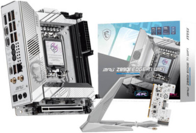 Сист.плата MSI MPG Z890 EDGE TI WIFI, Z890, LGA1851, 4xDDR5, 2xPCI-E x16, PCI-E x1, M2, SATA,Thunderbolt,WIFI7,WHITE,BOX