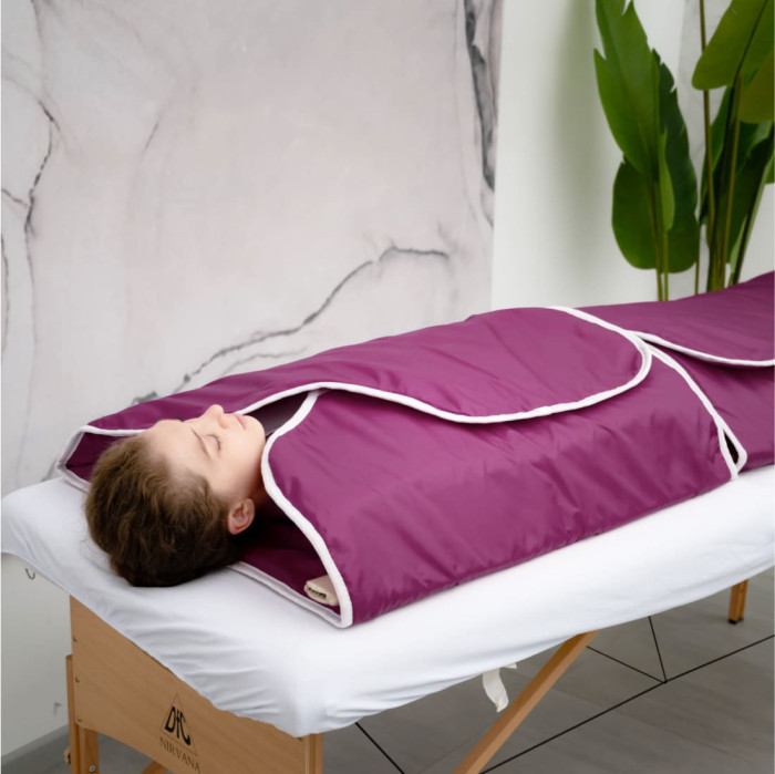 Термоодеяло электрическое двухзонное EcoSapiens TermoCapsula бордовое 220х180 см