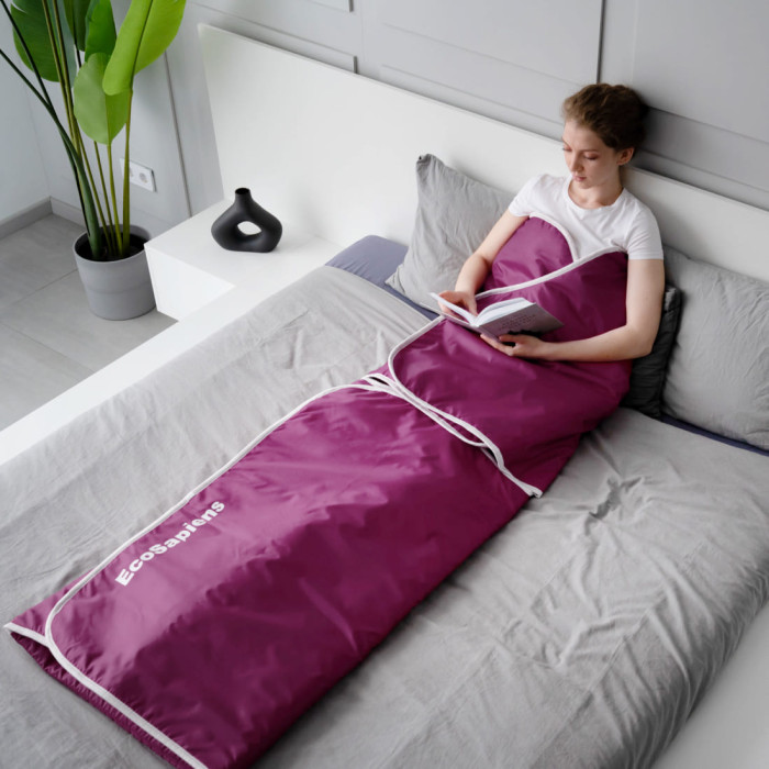 Термоодеяло электрическое двухзонное EcoSapiens TermoCapsula бордовое 220х180 см