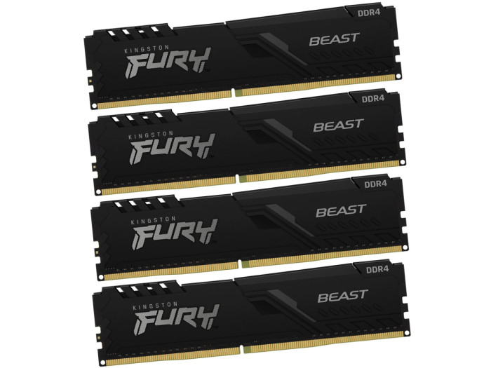 DIMM DDR4-128 GB kit <3200MHz> Kingston Fury Beast, KF432C16BBK4/128, (4x32GB) CL16