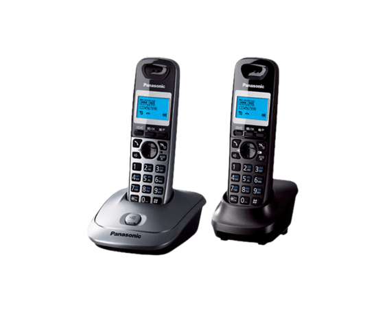 Радиотелефон PANASONIC KX-TG2512 (RU2)  Темно-серый металлик/серый лметаллик Доп.трубка в комплекте.