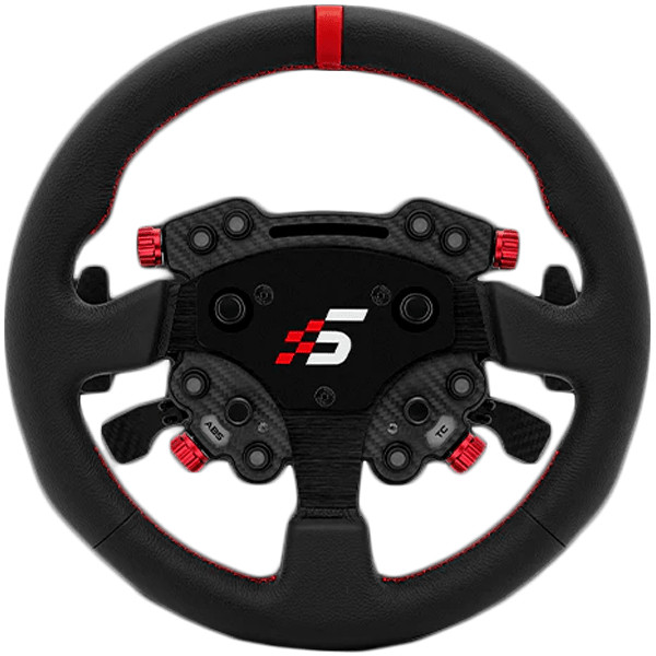 GT1 Round Steering Wheel with GT Pro Hub(K)| Shifter & Clutch Paddles | LeatherSIMAGIC QR70 Included