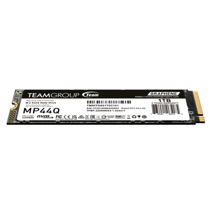 Твердотельный накопитель 1000GB SSD TeamGroup MP44Q M.2 PCIe 4.0 R7400/W6200 TM8FFD001T0C101