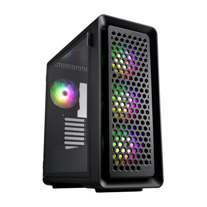 Case ATX midi tower FSP CUT593P-B PREMIUM, (без БП), BLACK