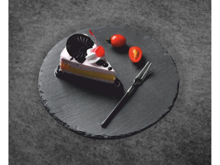 Блюдо для подачи сервировочное, вращающееся ф30 см, сланец, PERFECTO LINEA