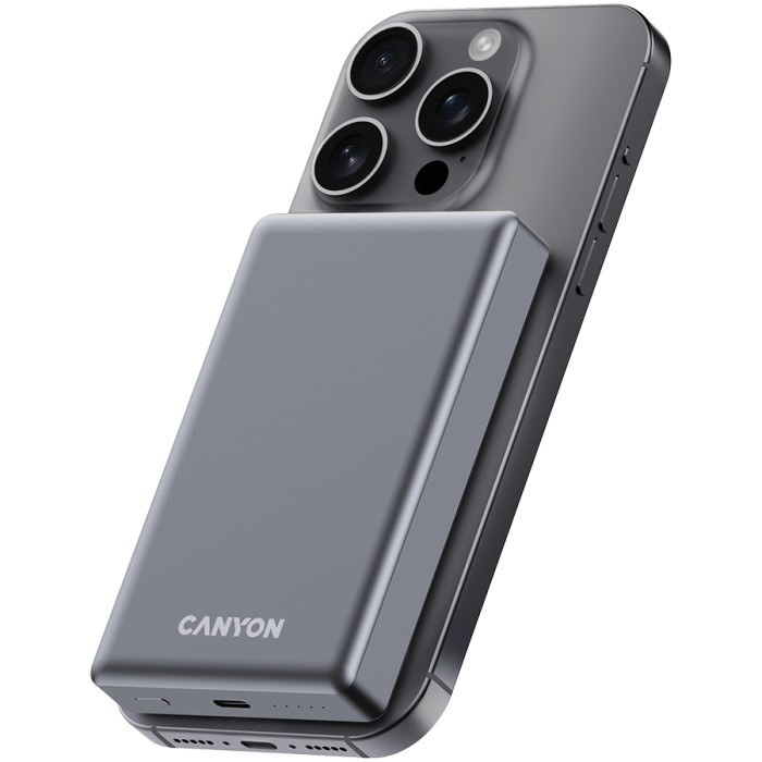 CANYON power bank OnPower 510 slim Magnetic 10000 mAh PD20W Dark Grey