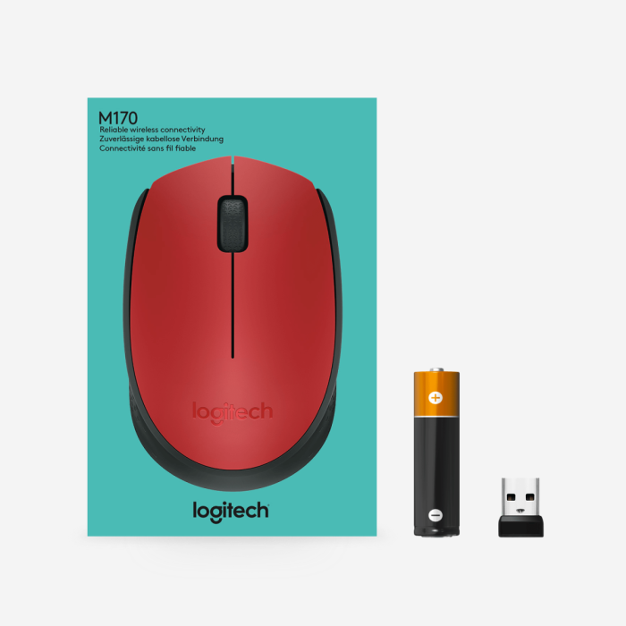 Мышь беспроводная Logitech M330 Silent Plus Red (красная, оптическая, 1000dpi, 2.4 GHz/USB-ресивер, бесшумная, под правую руку) (M/N: M-R0051 / C-U0010)