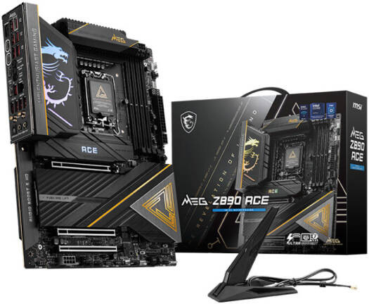 Сист.плата MSI MEG Z890 ACE, Z890, LGA1851, 4xDDR5, 3xPCI-E x16, M2, SATA, Thunderbolt, WIFI7, BOX