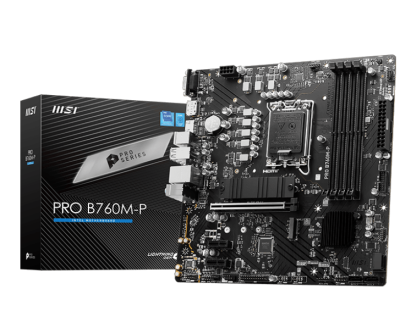 Материнская плата MSI PRO B760M-P LGA1700 4xDDR5 4xSATA3 RAID 2xM.2 HDMI DP mATX