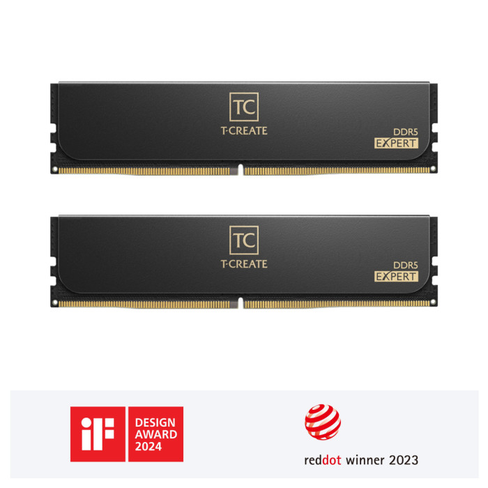 Оперативная память 64GB Kit (2x32GB) 6400MHz DDR5 TeamGroup EXPERT CL34 Black CTCED564G6400HC34BDC01