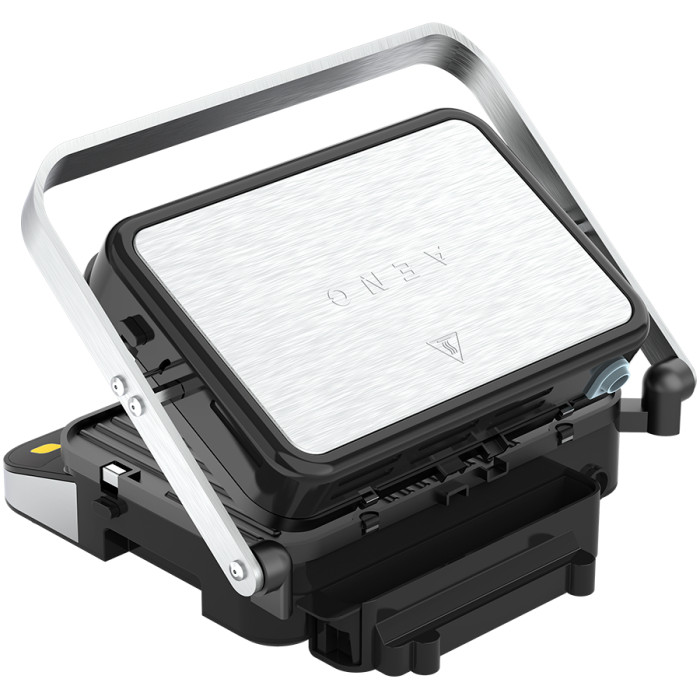 AENO   Electric Grill EG1: 2000W, 3 heating modes - Upper Grill, Lower Grill, Both Grills  Defrost, Max opening angle -180°, Temperature regulation, Timer, Removable double-sided plates, Plate size 320*220mm  
