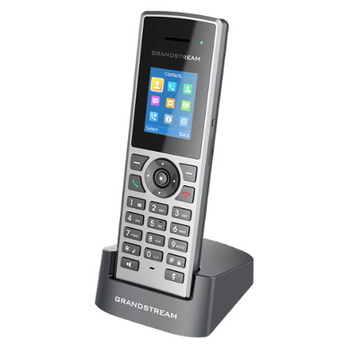 Grandstream DP722, Wireless DECT Phone, 5 Phones per BS, Colour Display, With cgarger and Power Supply