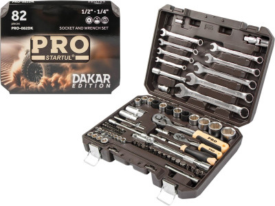 Набор головок и ключей 82пр. 1/4",1/2" PRO STARTUL DAKAR (PRO-082DK)