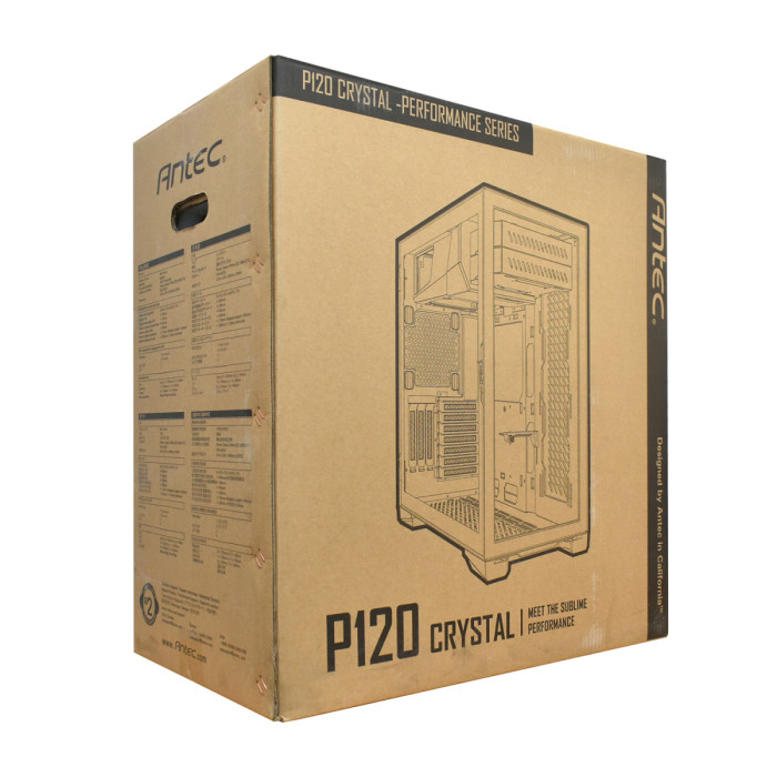 Case ATX midi tower Antec, P120 Crystal, (без БП), black