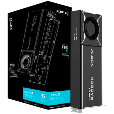 XFX AMD Radeon AI Pro R9700 Blower, 32GB GDDR6 4xDP, AMD RDNA 4