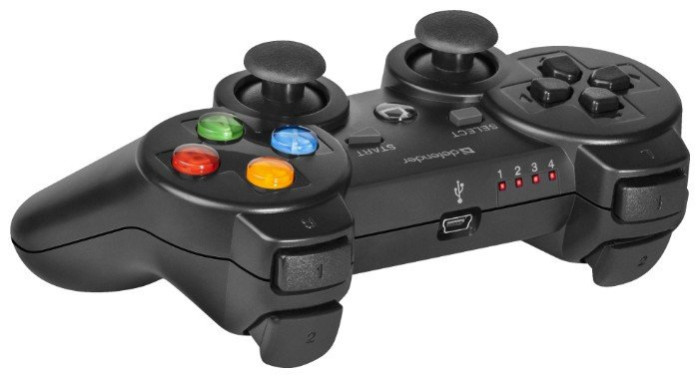 Беспроводной геймпад Defender Crusher виброотдача, 17 кн., 2 джойст.,10 метров, Bluetooth, USB (PC/P
