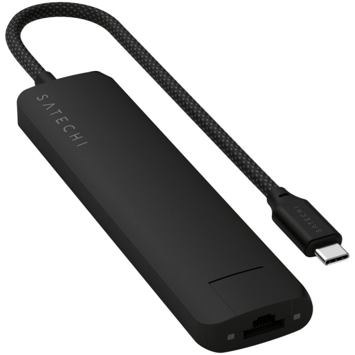 SATECHI 7-in-1 USB-C Slim Multiport Adapter with Ethernet (Black)
