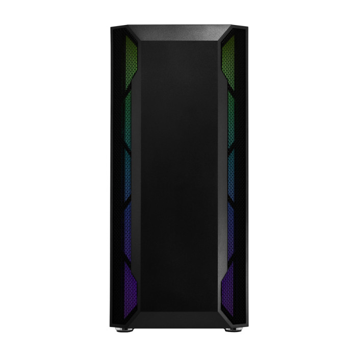 Case ATX midi tower APEX, 3701, 1*120mm ARGB + 3*120mm black + ARGB fan hub + remote contr. (без БП)
