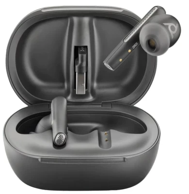 Наушники Poly VOYAGER FREE 60+ UC WITH TOUCHSCREEN CHARGE CASE, (COMPUTER, MOBILE &amp; 3.5MM)/USB-C/WIRELESS EARBUDS/BLACK (7Y8H0AA)