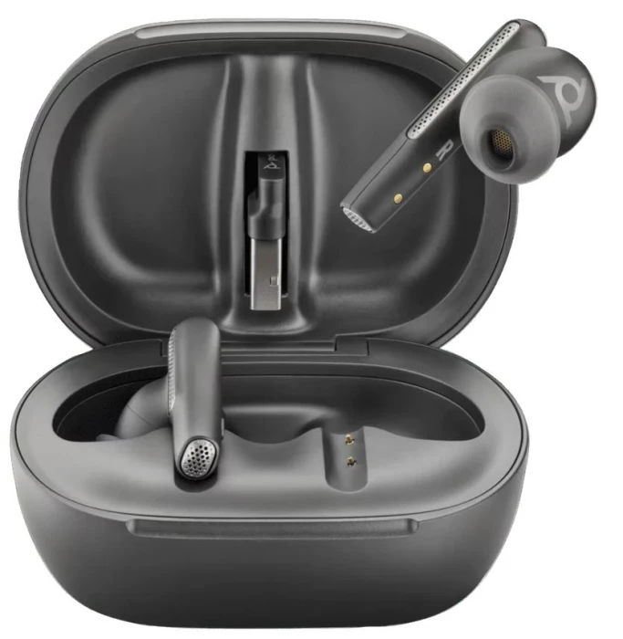 Наушники Poly VOYAGER FREE 60+ UC WITH TOUCHSCREEN CHARGE CASE, (COMPUTER, MOBILE & 3.5MM)/USB-C/WIRELESS EARBUDS/BLACK (7Y8H0AA)
