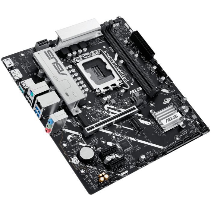 ASUS Main Board Desktop LGA1851 Intel B860 2xDDR5/DDR5 CUDIMM 1xPCIe x16 5.0, 2xPCIe x1, 2xM.2 DisplayPort HDMI mATX
