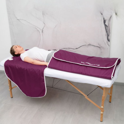 Термоодеяло электрическое двухзонное EcoSapiens TermoCapsula бордовое 220х180 см