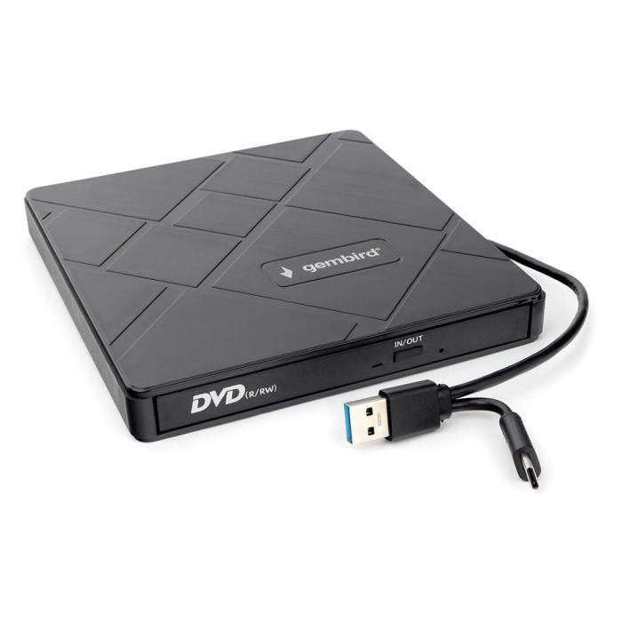 Ext DVD±R/RW/-RAM,±R9, CD-R/RW, Gembird DVD-USB-04, USB3.0, SD/mSD, black, box