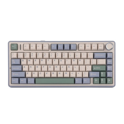 KeyBoard  Bluetooth, AULA F75, mechanical, Gray Wood V3 switch, 80 keys EN/RU, 2.4/BT/cable