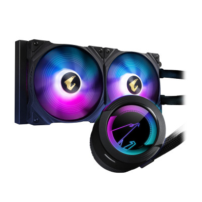 Water Cooler, Gigabyte AORUS WATERFORCE 280, for 2011/2066/1366/115*/1700/AMD, 950-2150rpm, 41-83CFM
