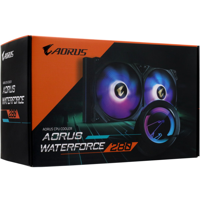 Water Cooler, Gigabyte AORUS WATERFORCE 280, for 2011/2066/1366/115*/1700/AMD, 950-2150rpm, 41-83CFM