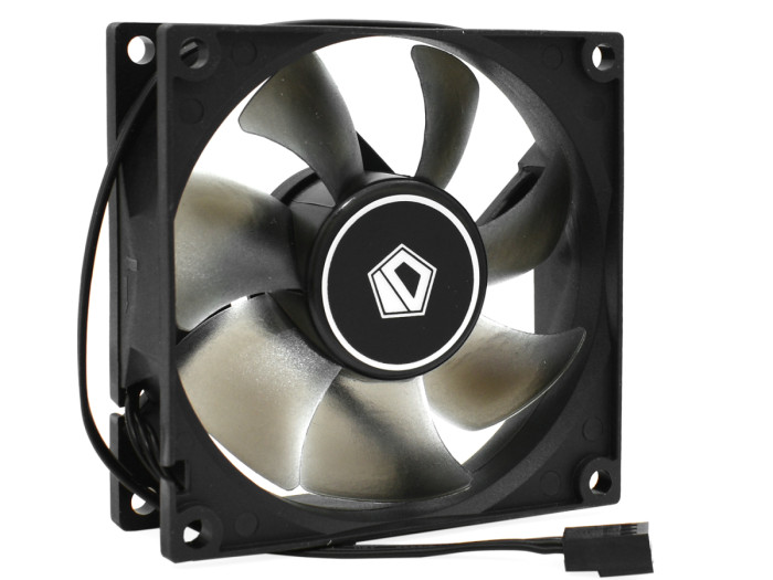 Fan for case,  8cm, ID-Cooling, NO-8025-SD, 2000rpm, 25.5CFM, 21dBA, black, 3pin