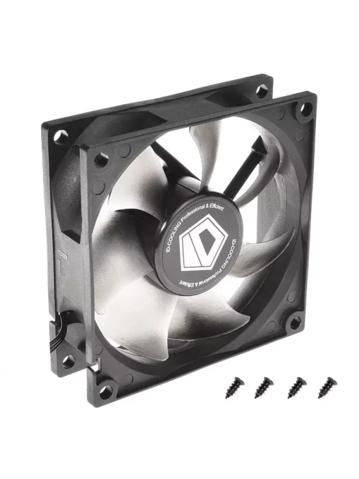 Fan for case,  8cm, ID-Cooling, NO-8025-SD, 2000rpm, 25.5CFM, 21dBA, black, 3pin