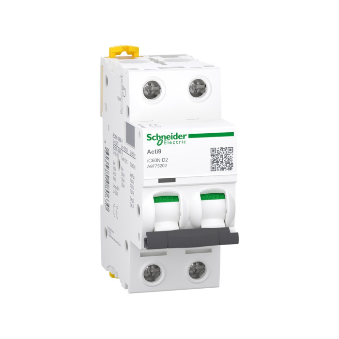 Автоматический выключатель SE A9F75202 Acti9 iC60N 2P D 2А 6 kA