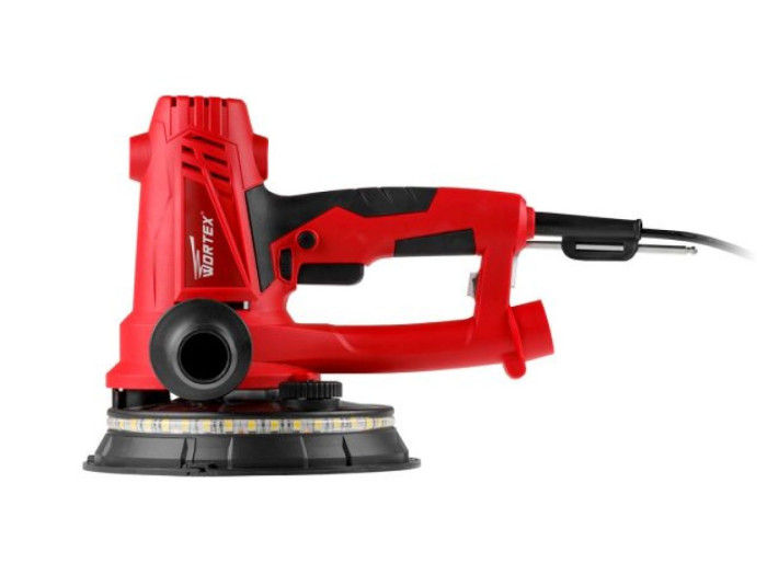 Шлифмашина для стен и потолков WORTEX DG 1875 в кор. 750 Вт, 180 мм, LED, 1500-2700 об/мин