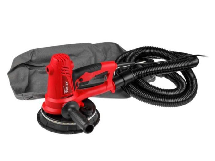 Шлифмашина для стен и потолков WORTEX DG 1875 в кор. 750 Вт, 180 мм, LED, 1500-2700 об/мин