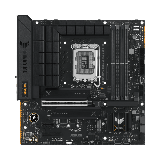 Материнская плата ASUS TUF GAMING B760M-PLUS WIFI II, LGA1700 4xDDR5 4xSATA3 3xM.2 RAID HDMI DP mATX