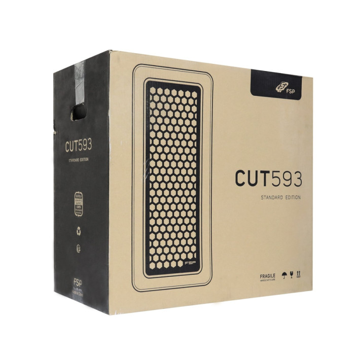 Case E-ATX ultra tower FSP CUT593A-W, (без БП), WHITE