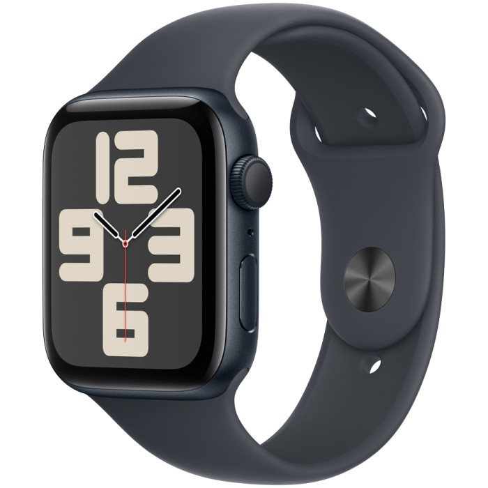 Apple Watch SE 2024 GPS 44mm Midnight Aluminium Case with Midnight Sport Band - S/M,Model A2723